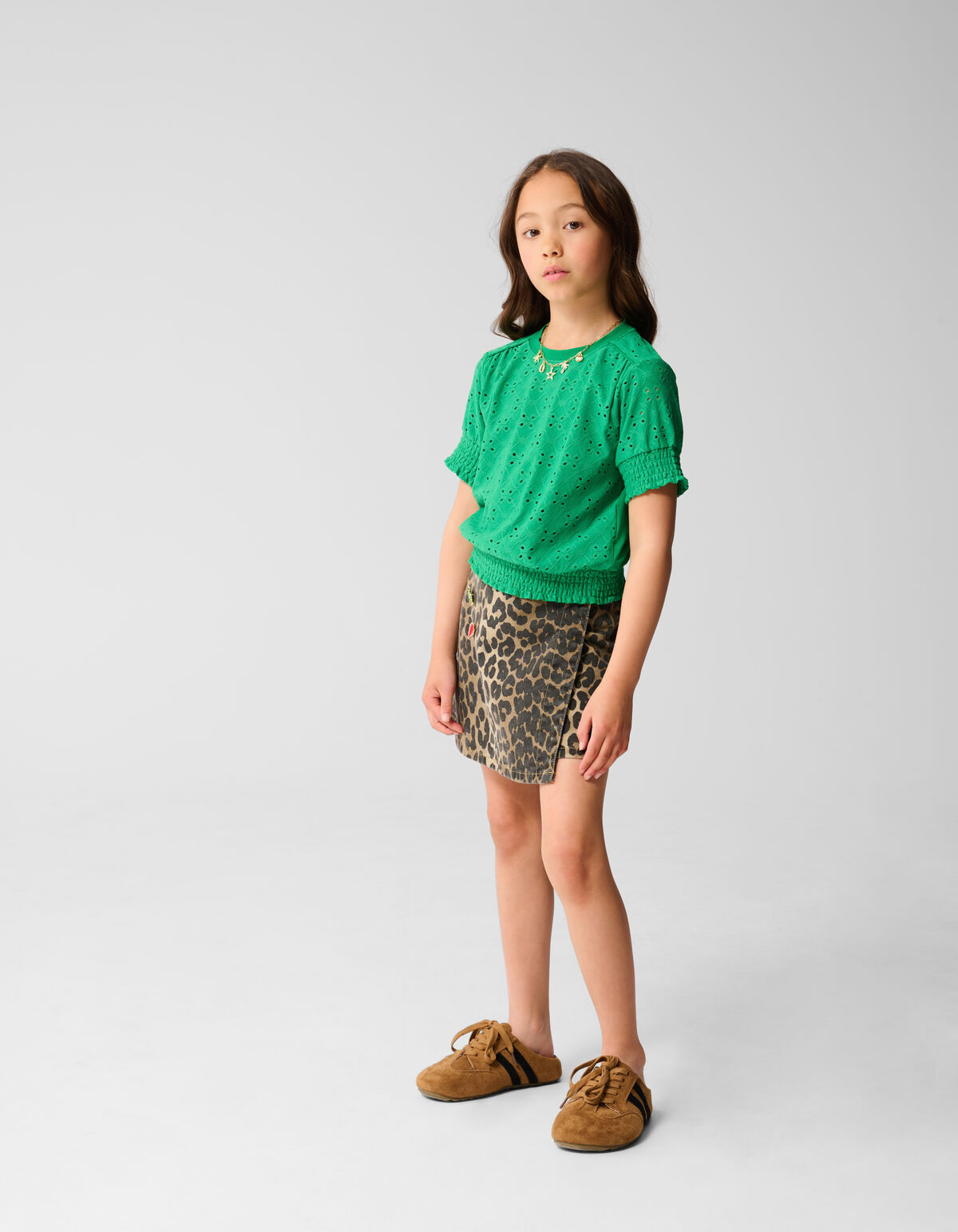 Stickerei Top Grün SHOEBY GIRLS
