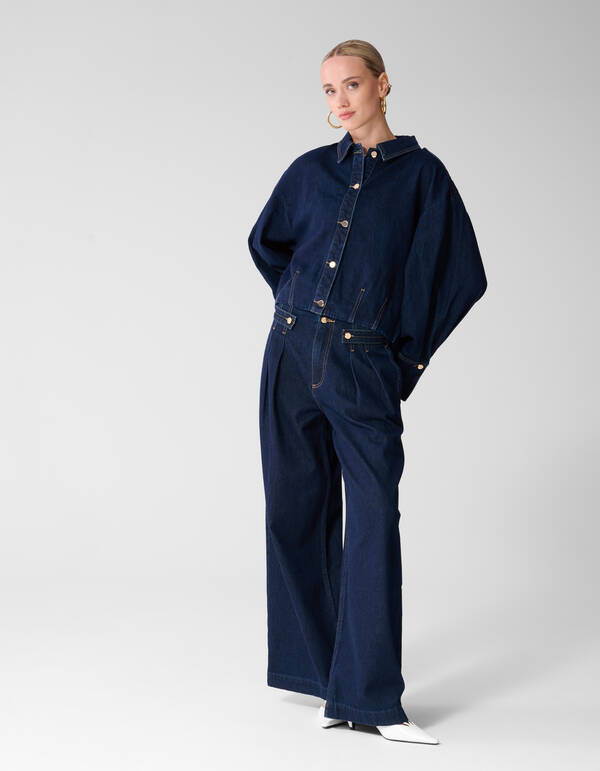 Jeans mit Falten, Knopfleiste und weitem Bein Dun SHOEBY WOMEN