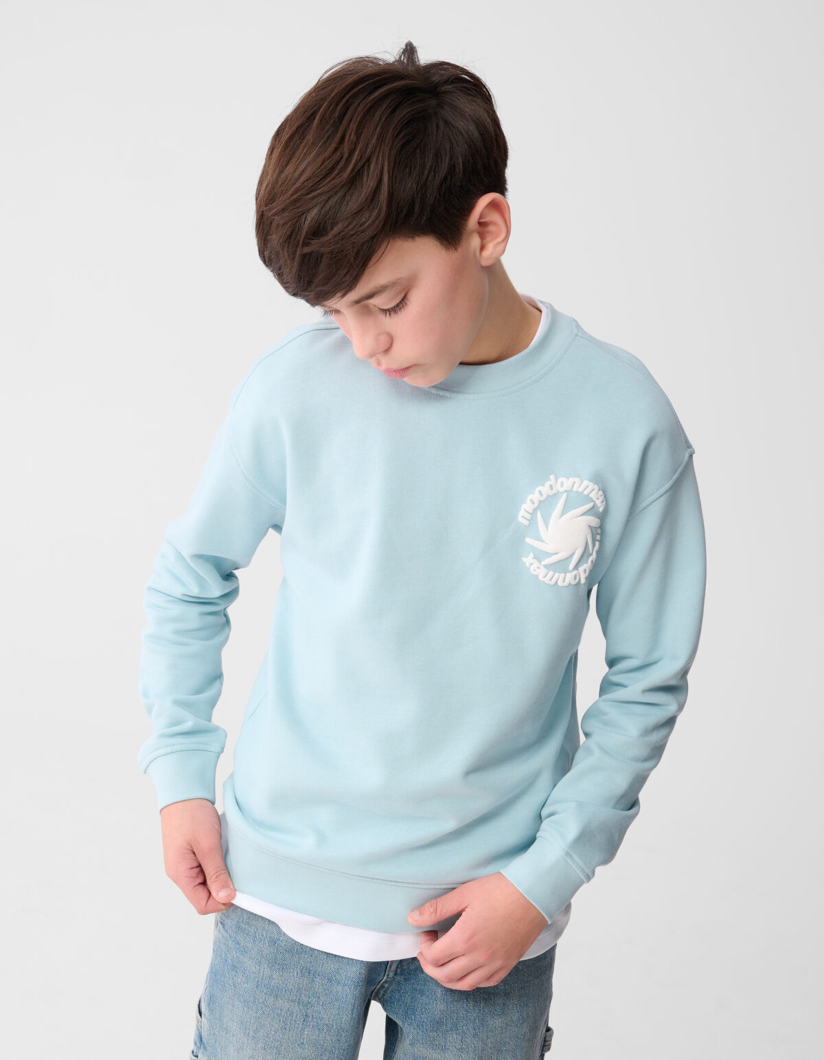 Mood Artwork Sweater Hellblau SHOEBY BOYS