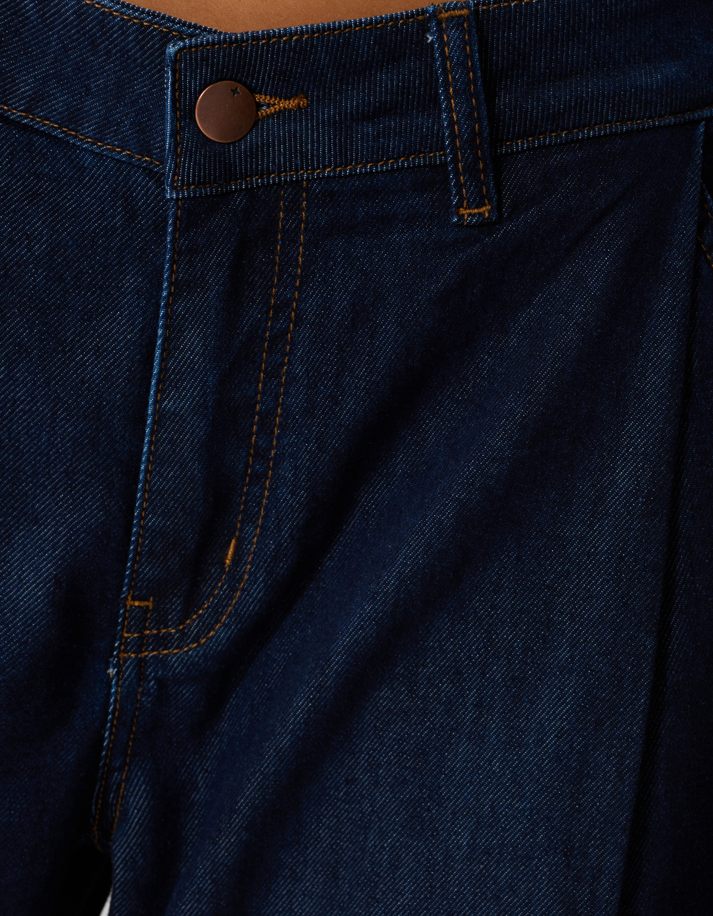 Jeans im Pleated Wide Leg Fit Dunkelblau SHOEBY WOMEN