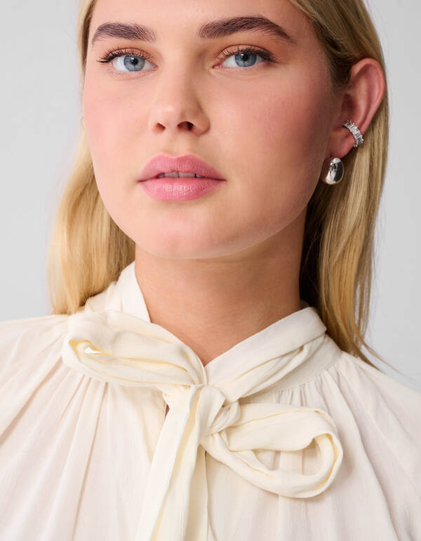 Volant Bluse Off-White SHOEBY WOMEN