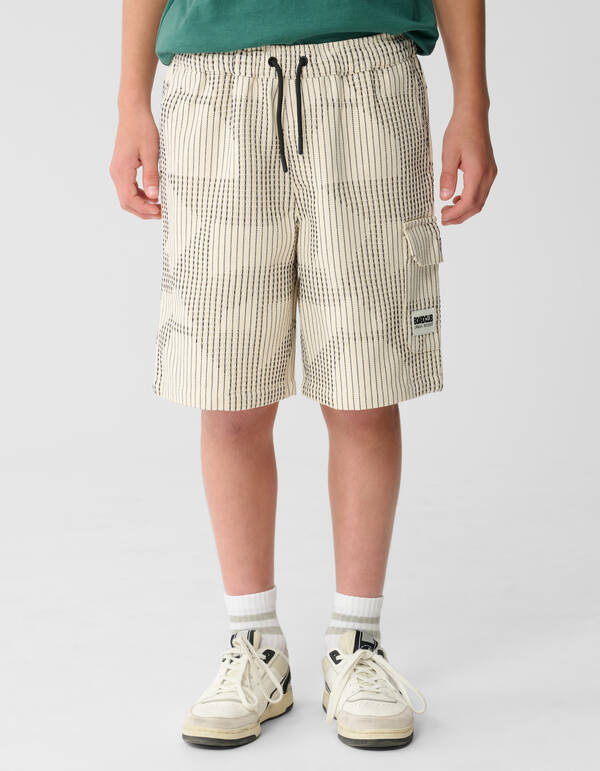 Waffle Stripe Short Off-White SHOEBY BOYS