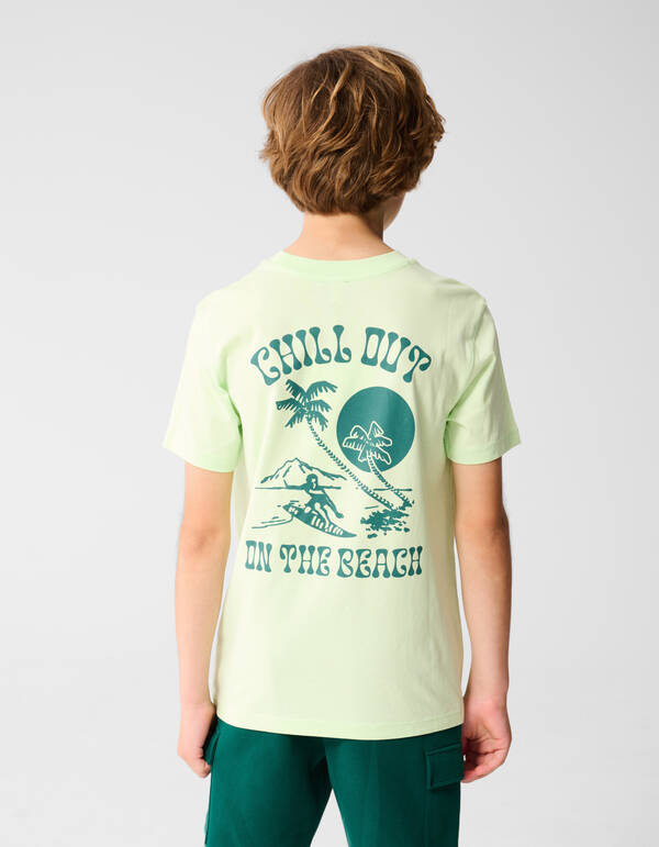 Strand Artwork T-shirt Hellgrün SHOEBY BOYS