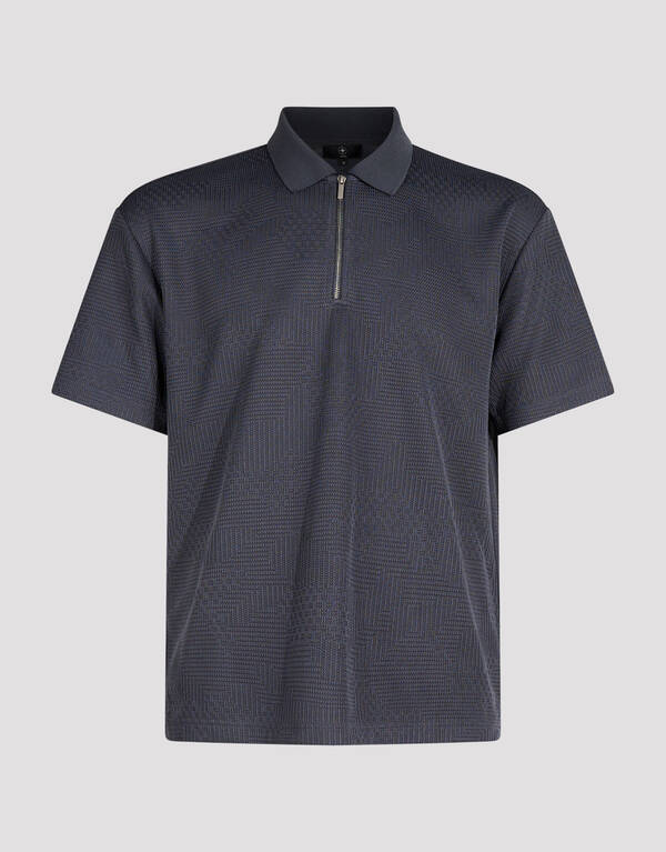 Structuur Zipper Polo Zand SHOEBY MEN