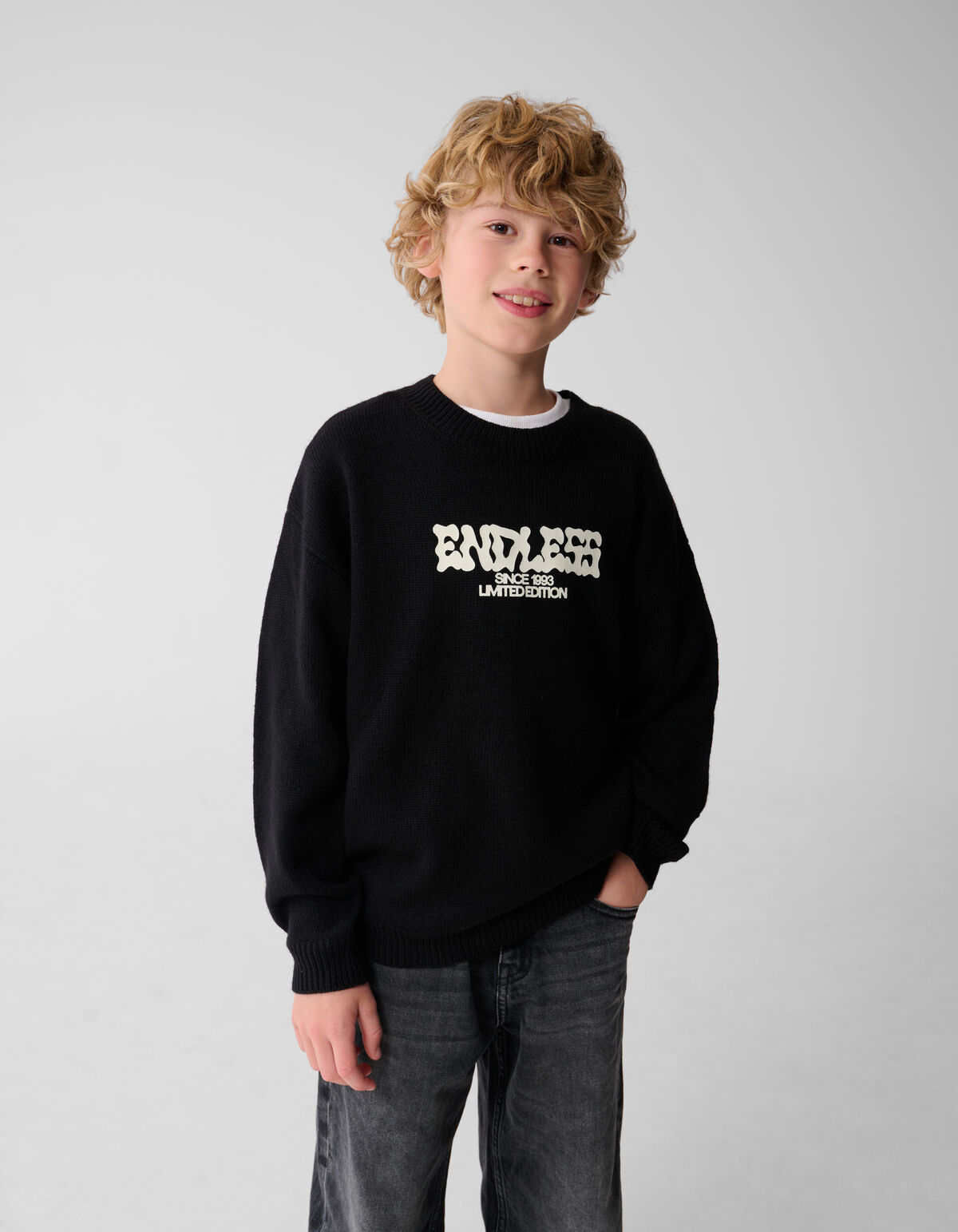 Endless Gebriede Pullover Schwarz SHOEBY BOYS