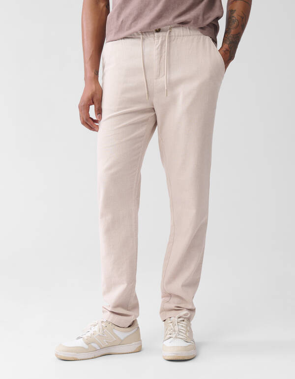 Leinenhosen Beige SHOEBY MEN