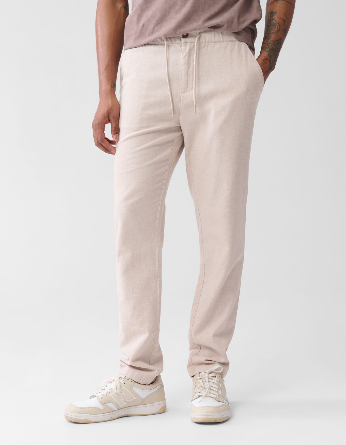 Leinenhosen Beige SHOEBY MEN