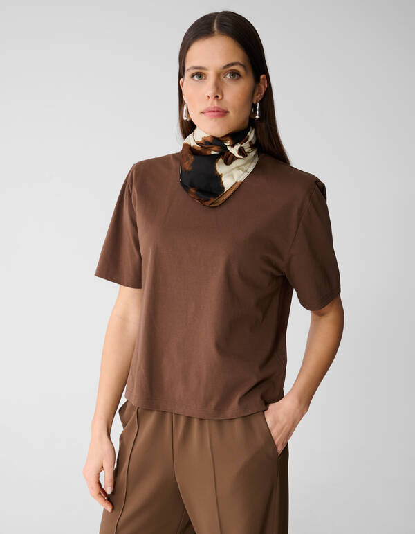 Gepolstertes T-Shirt Braun SHOEBY WOMEN