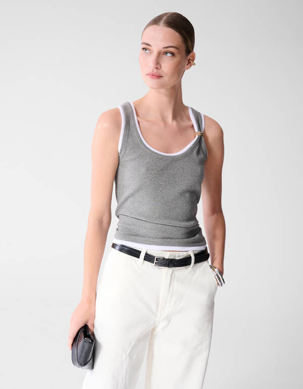Doppel-Singlet Hellgrau SHOEBY WOMEN