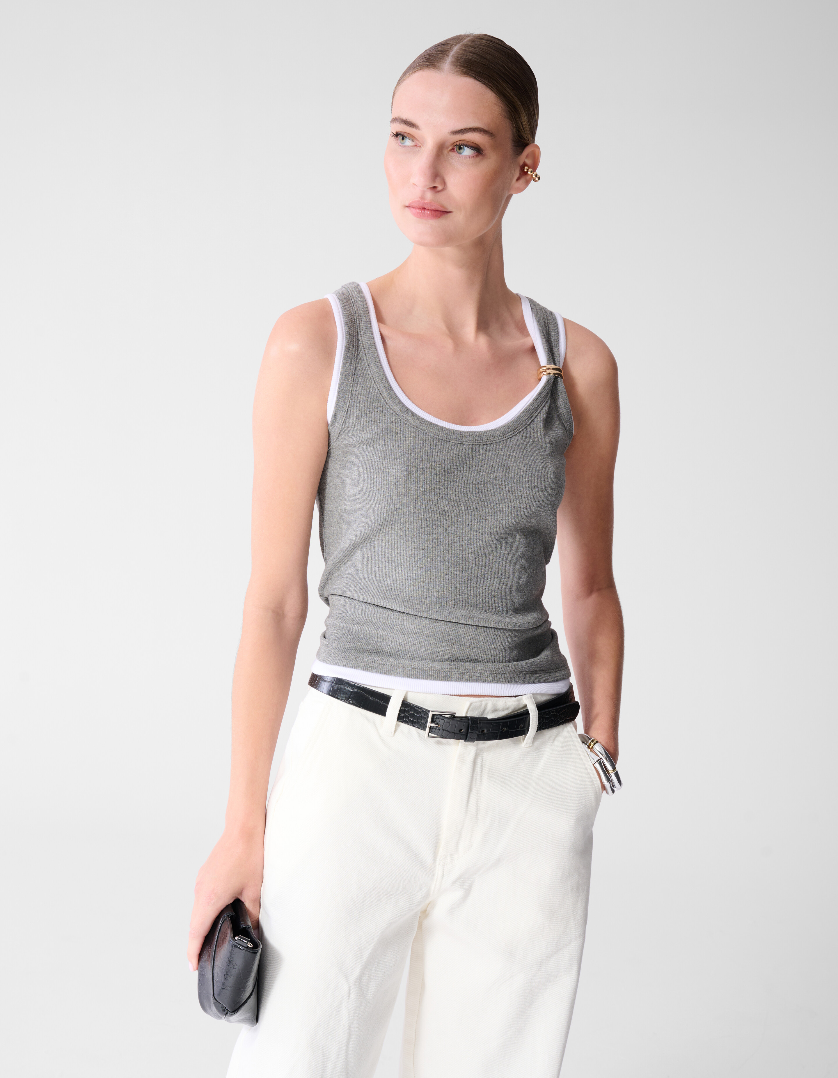 Doppel-Singlet Hellgrau SHOEBY WOMEN