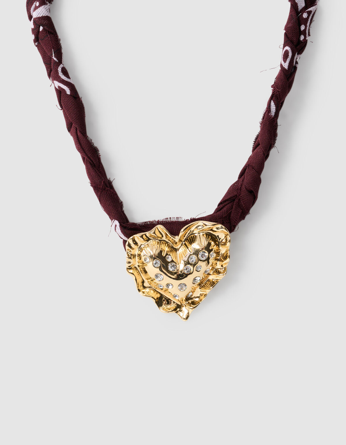 Bandana Puffed Heart Halskette Braun SHOEBY ACCESSOIRES