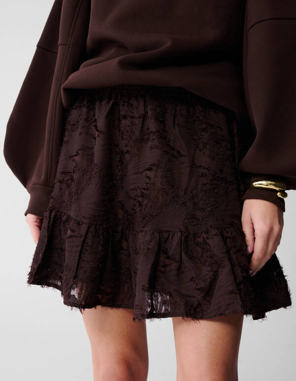 R&uuml;schen-Minirock Dunkelbraun SHOEBY WOMEN