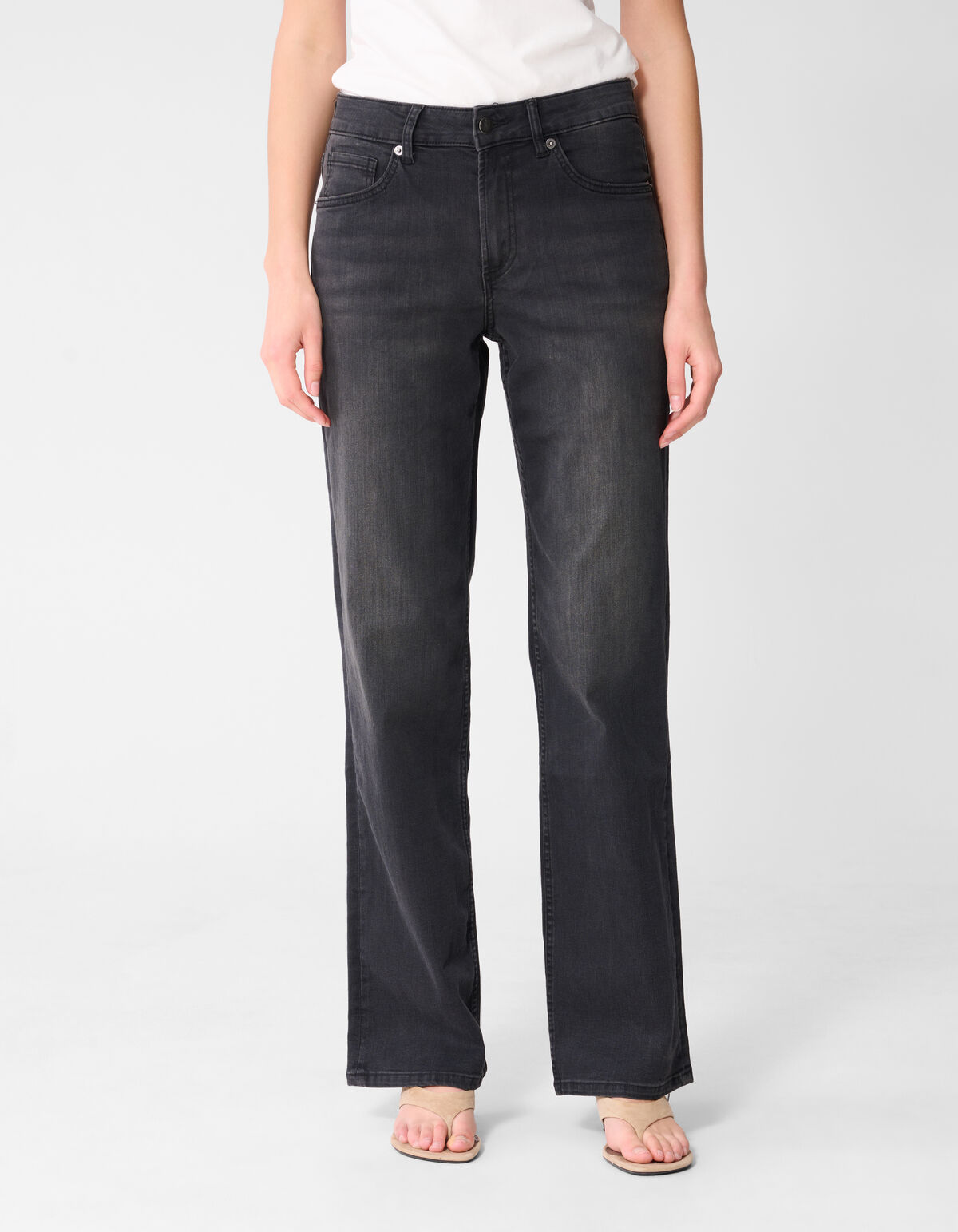 Straight Fit Jeans Dunkelgrau SHOEBY WOMEN