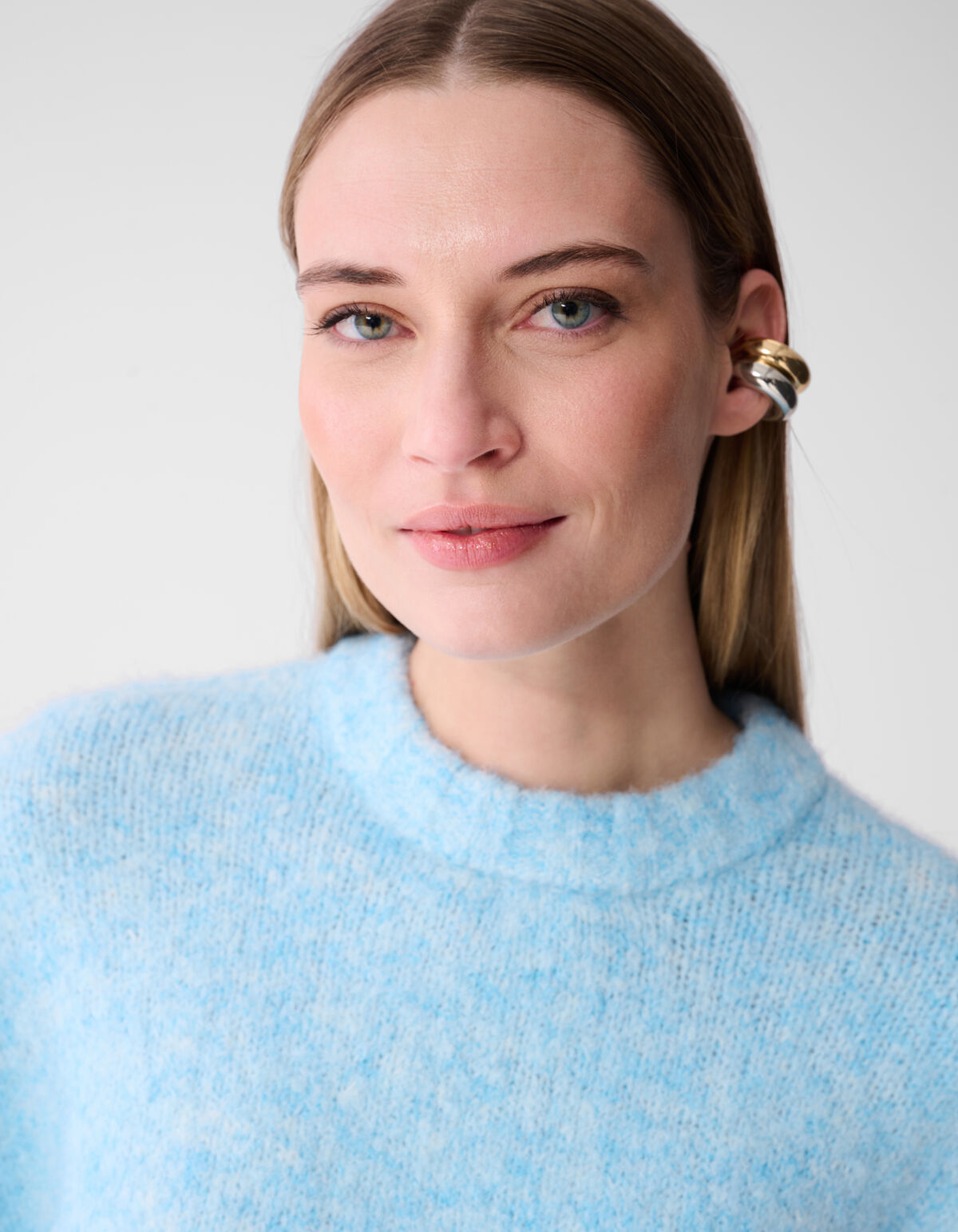 &Uuml;bergro&szlig;er Pullover Hellblau SHOEBY WOMEN