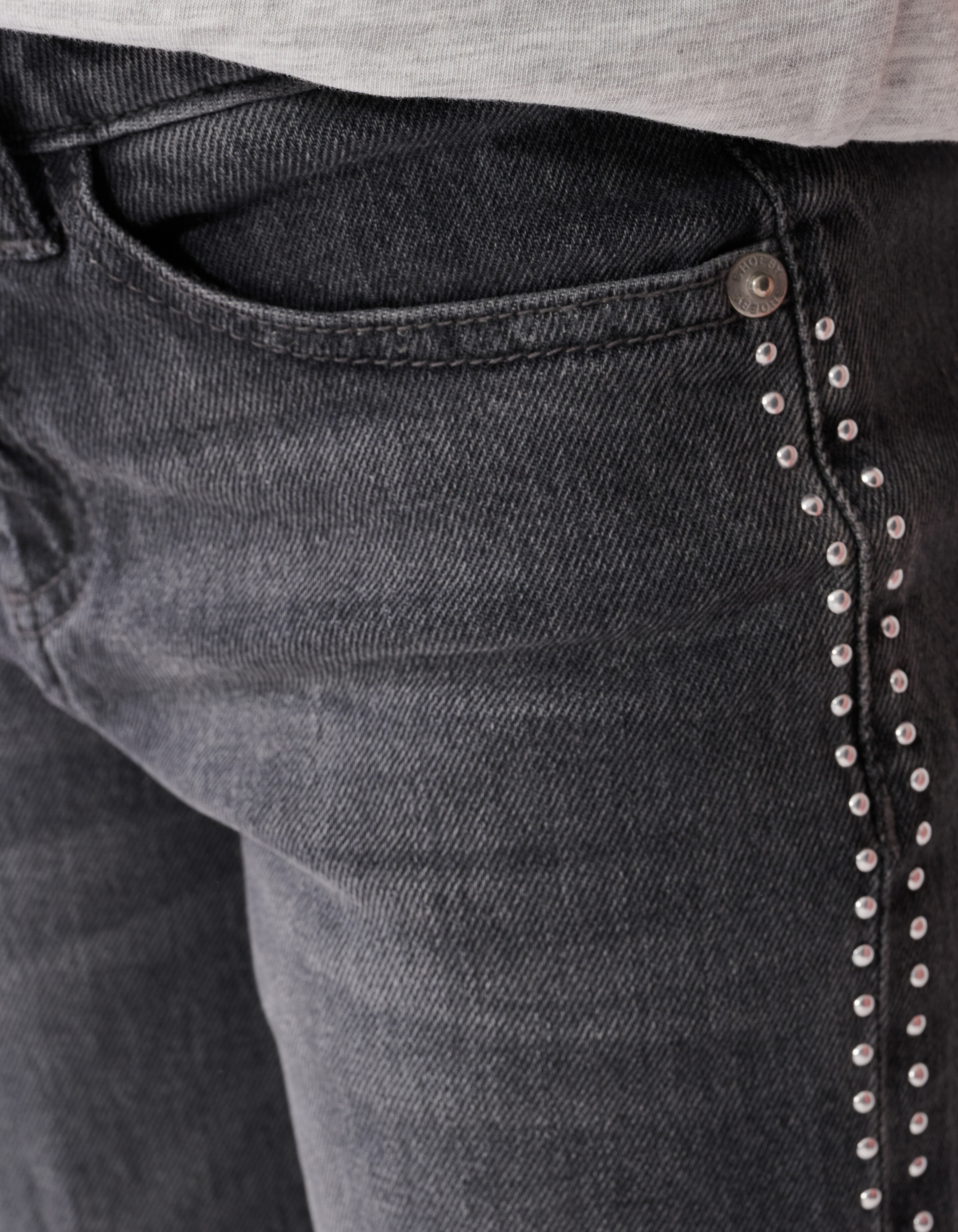 Schwarze Jeans mit Nieten und weitem Bein SHOEBY GIRLS