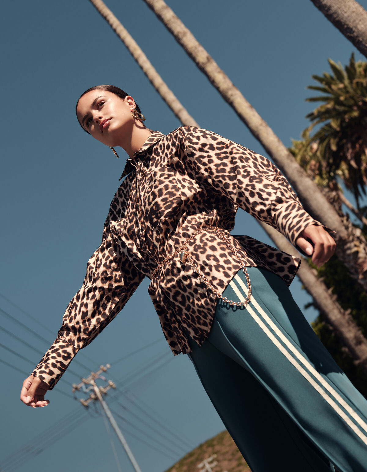 Leopard Popeline Bluse Braun SHOEBY WOMEN