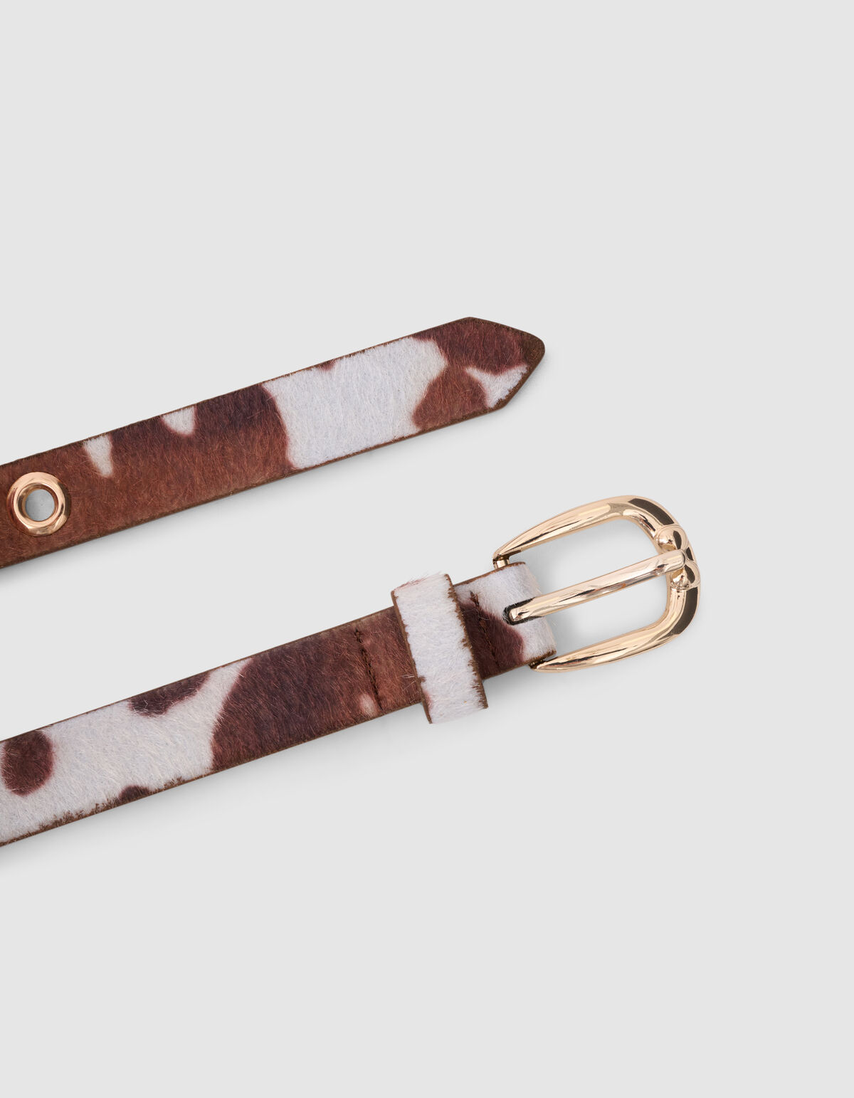Haarige Kuh Riem Bruin SHOEBY ACCESSOIRES