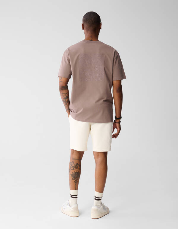 Geh&auml;keltes T-shirt Hellbraun SHOEBY MEN