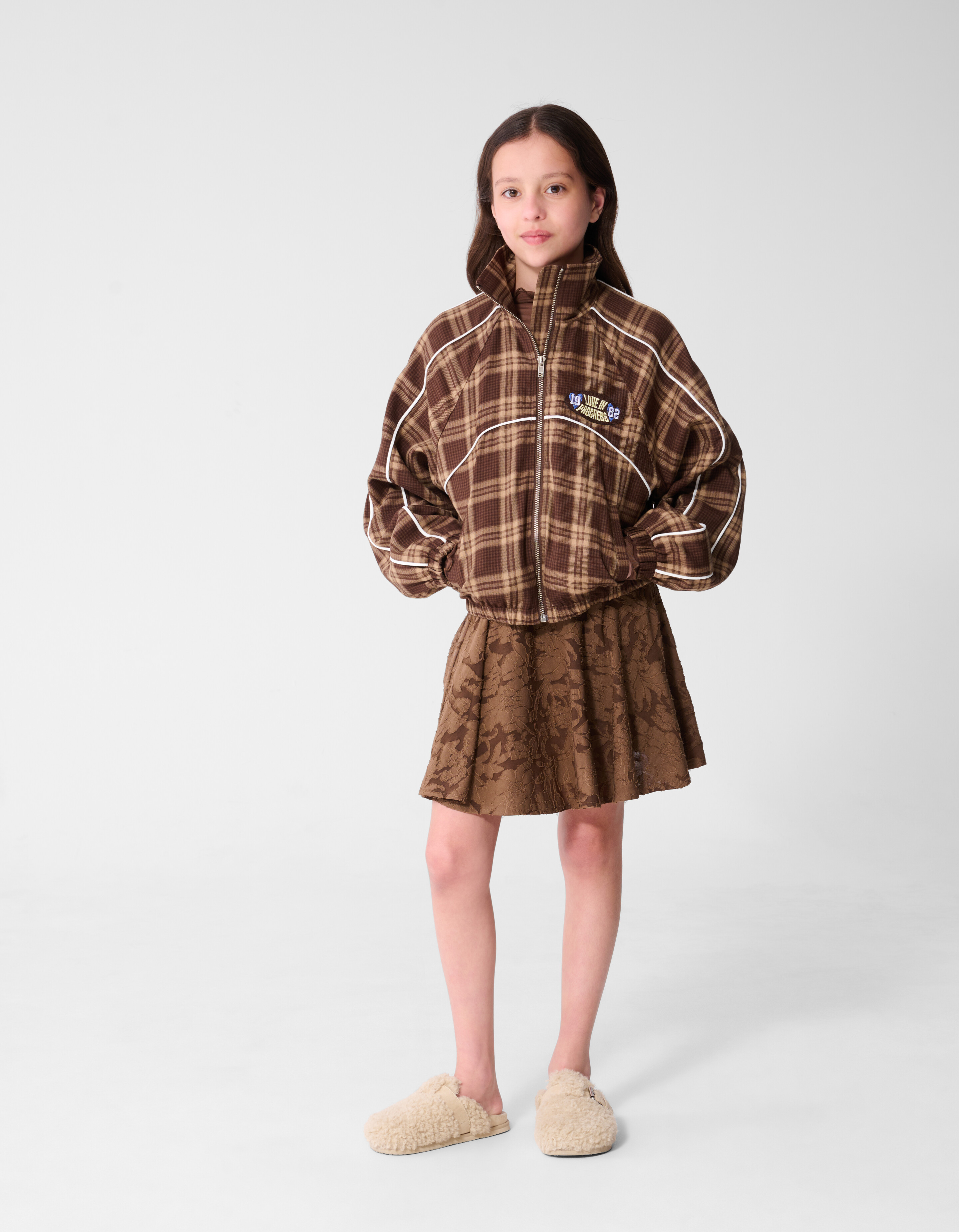 Sportliche Karojacke in Braun SHOEBY GIRLS