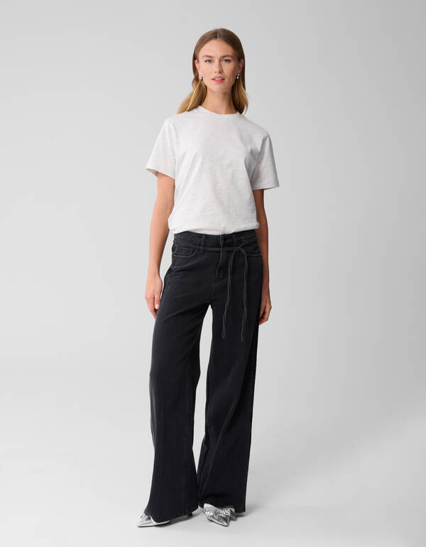 Basis T-Shirt Hellgrau SHOEBY WOMEN