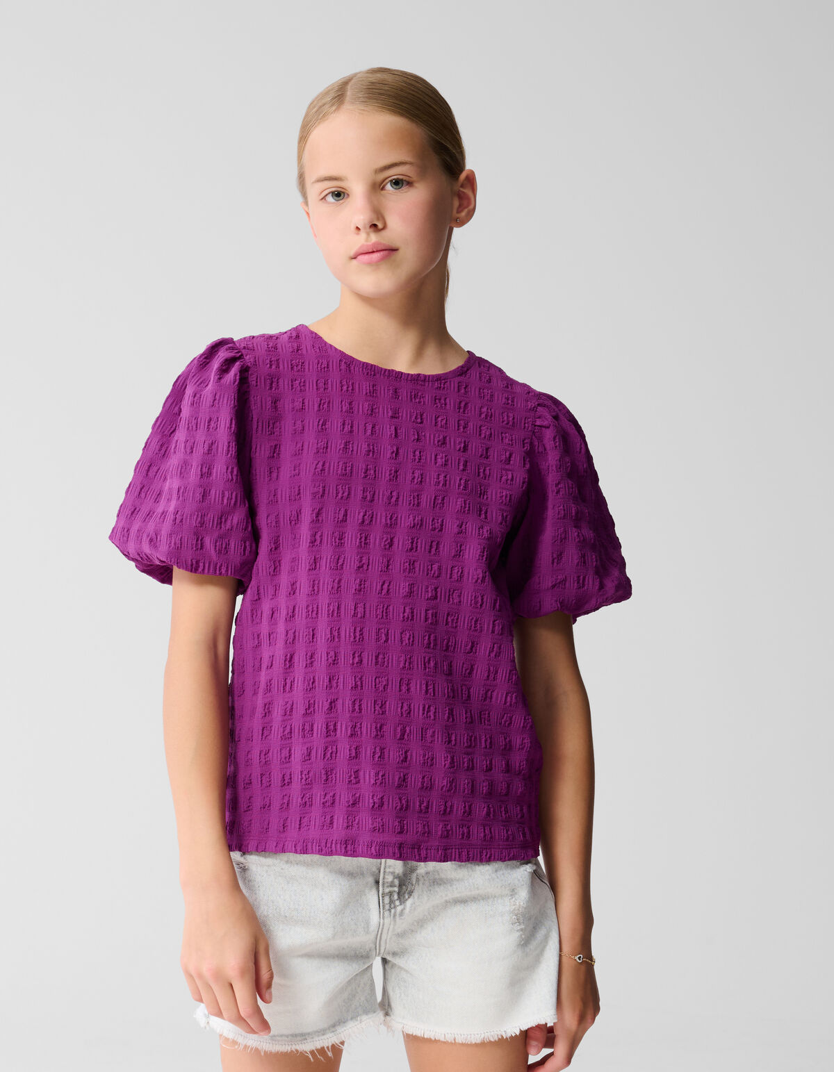 Crinkle Bow Top Lila SHOEBY GIRLS