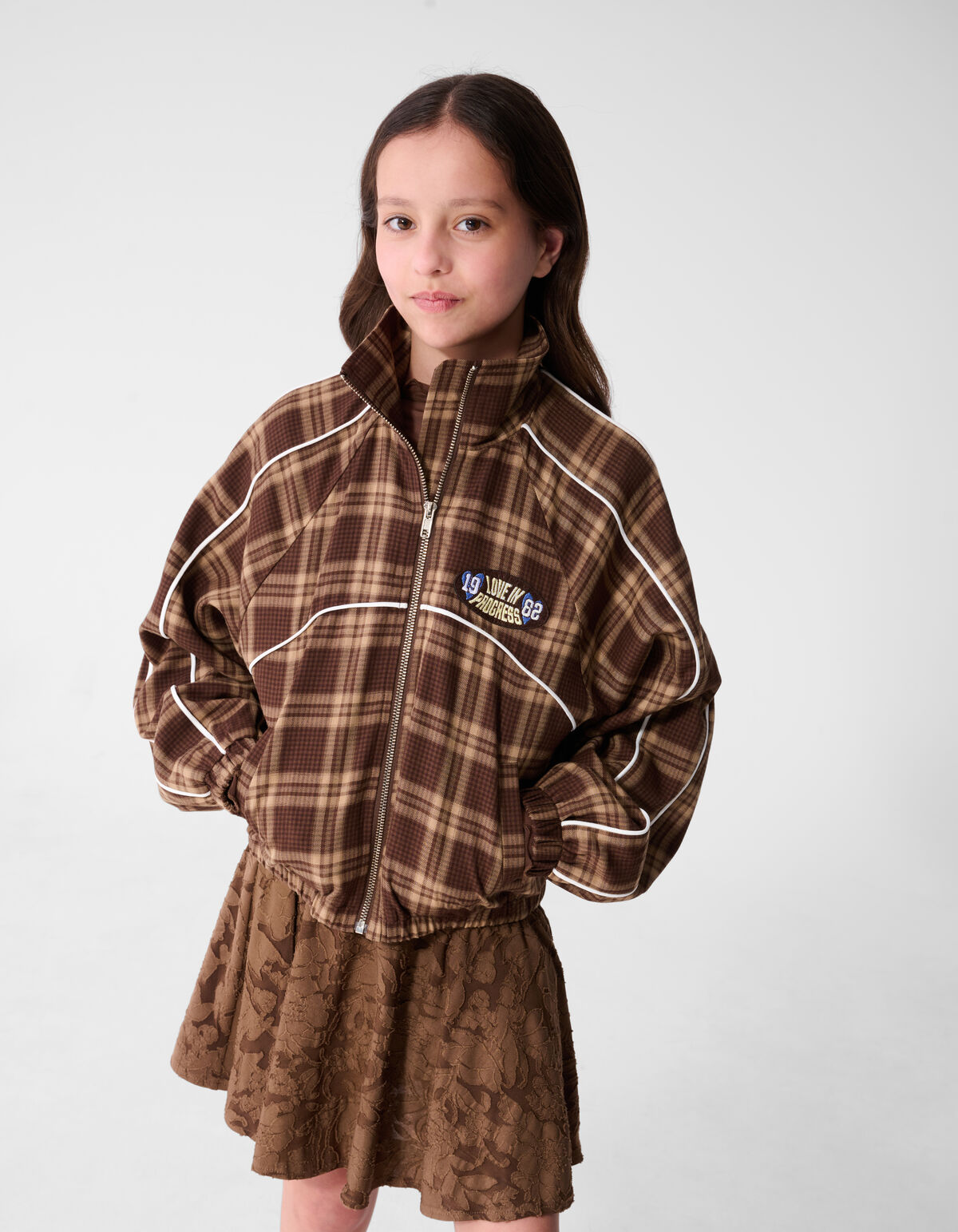 Sportliche Karojacke in Braun SHOEBY GIRLS