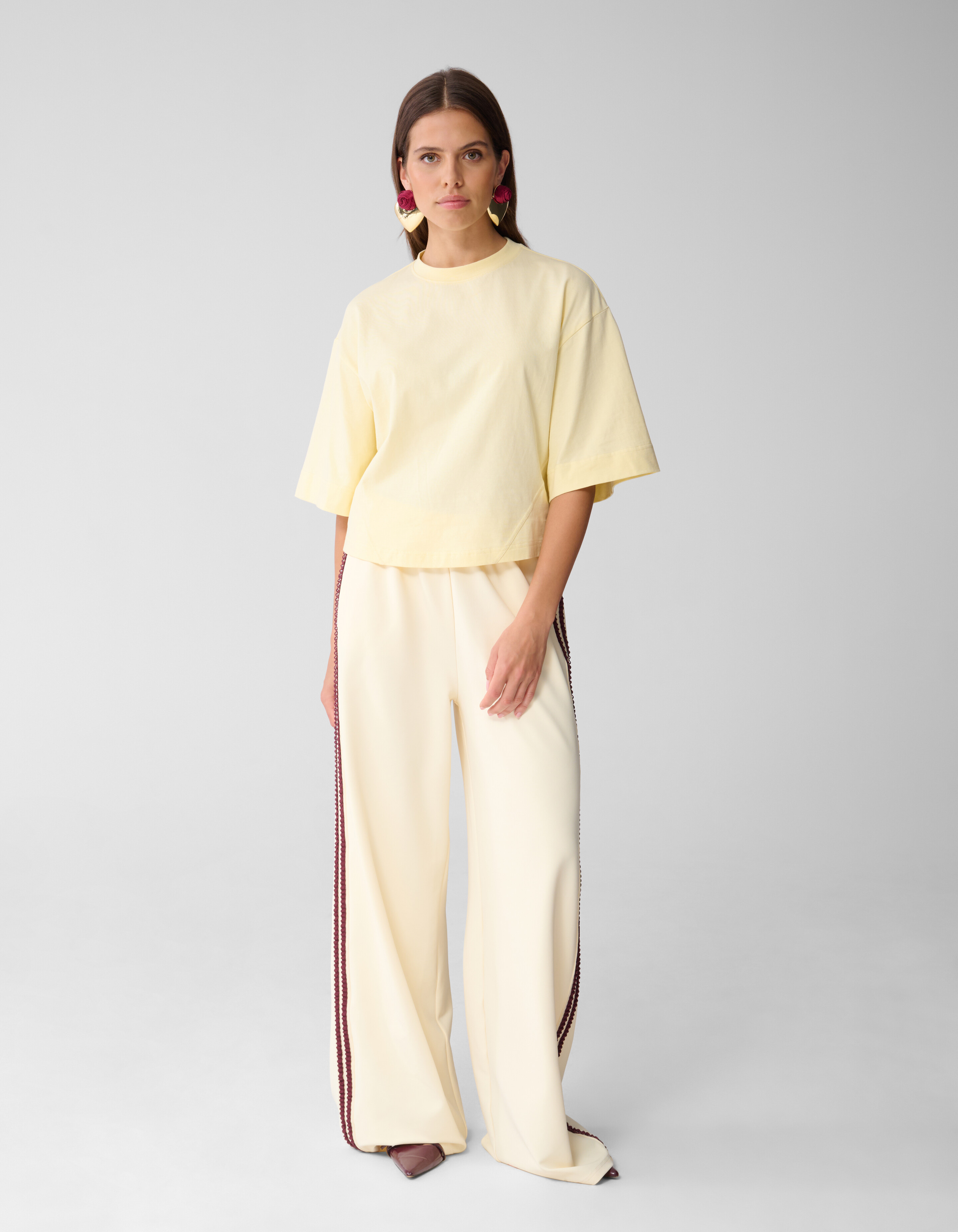 Tape Weite Beinform Hose Hellgelb SHOEBY WOMEN