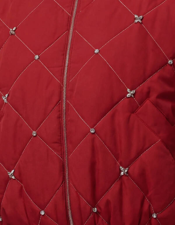 Stepp-Bomberjacke mit Strass Rot SHOEBY WOMEN