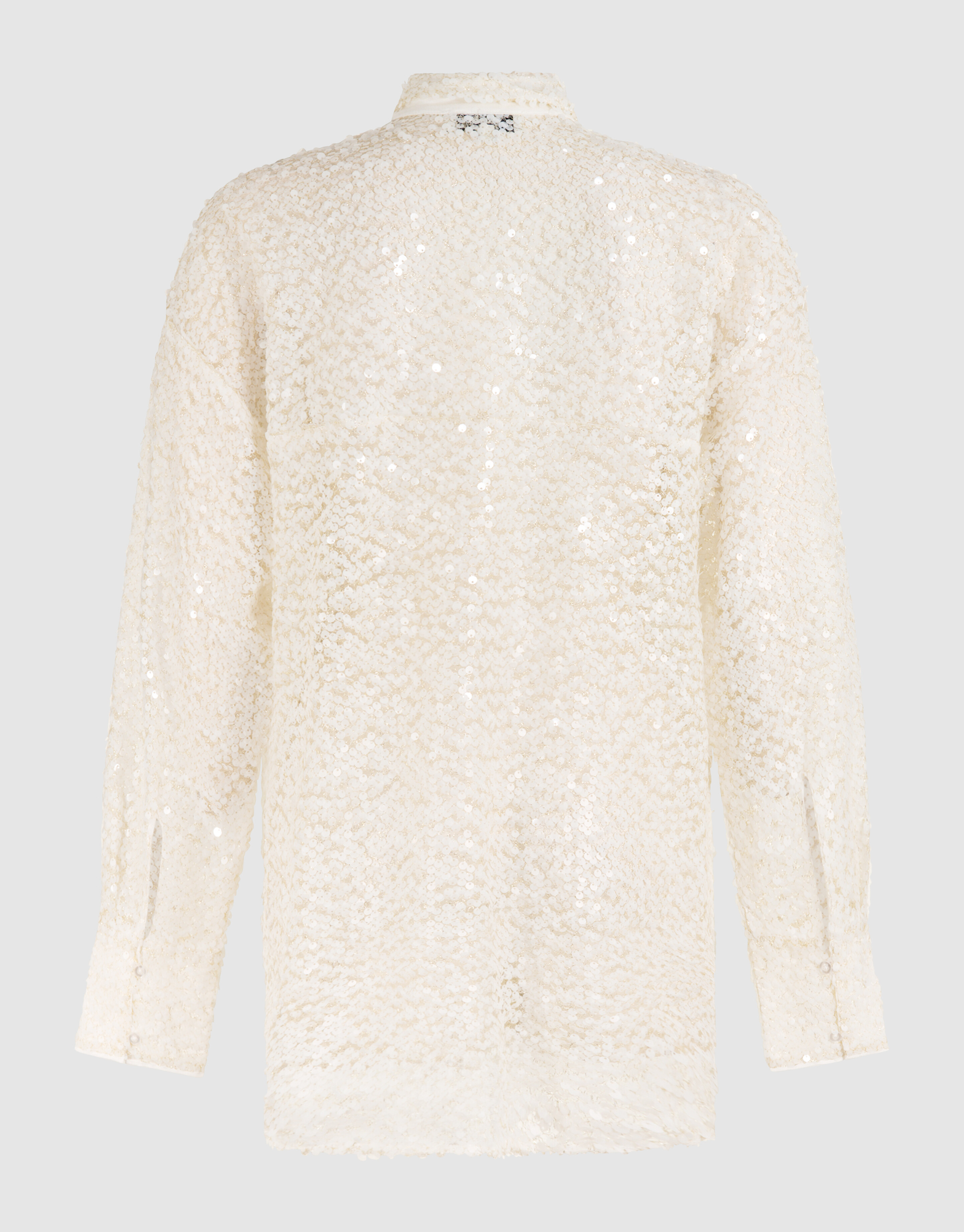 Übergroße Paillettenbluse Off White von Monica SHOEBY WOMEN