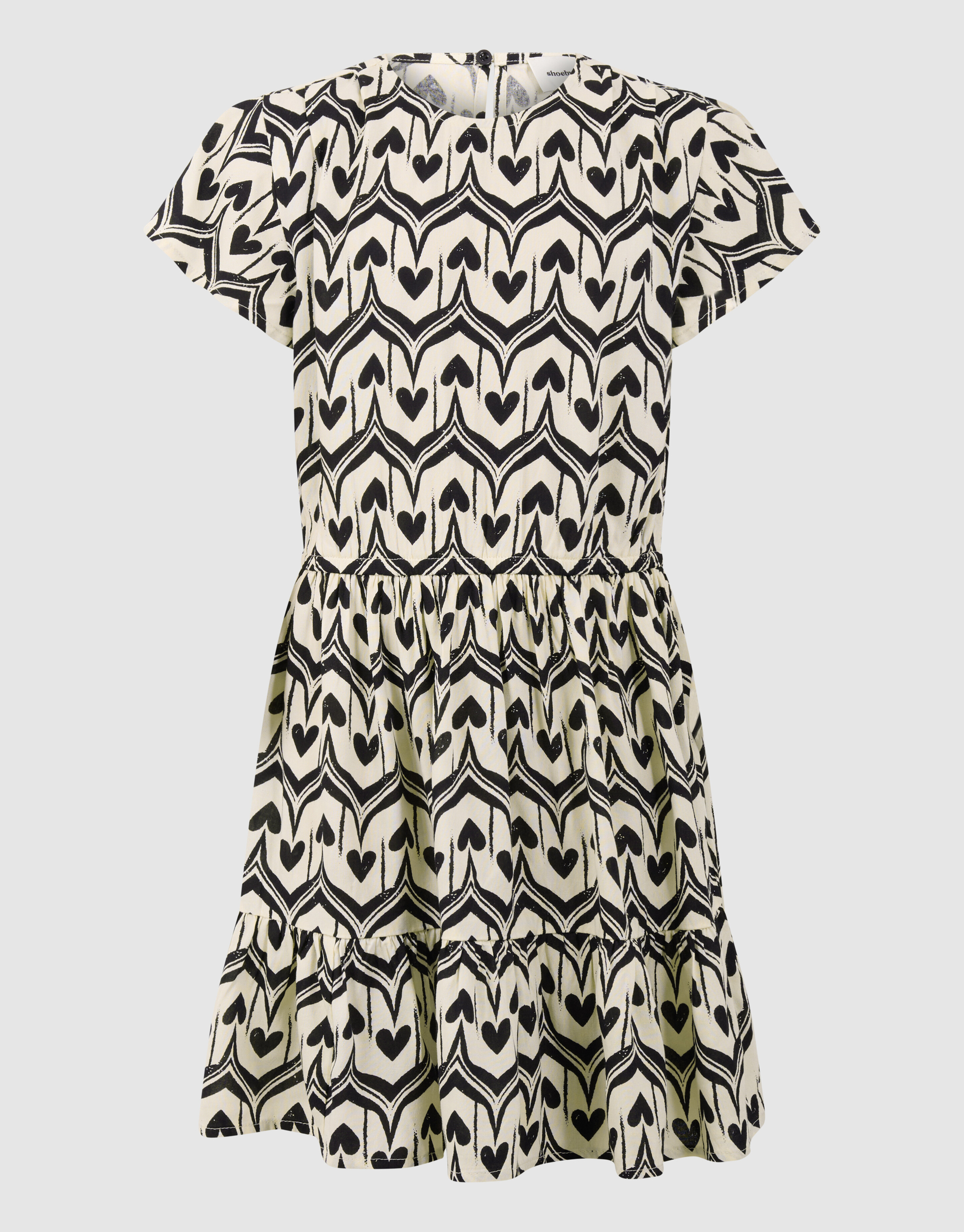 Heart Print Mini Kleid Schwarz SHOEBY GIRLS