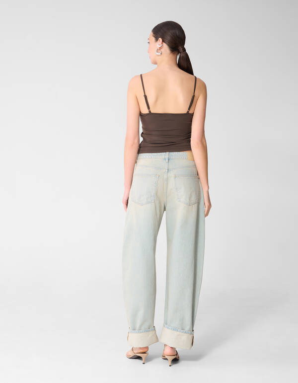 Lace Mix Singlet Donkerbruin SHOEBY WOMEN
