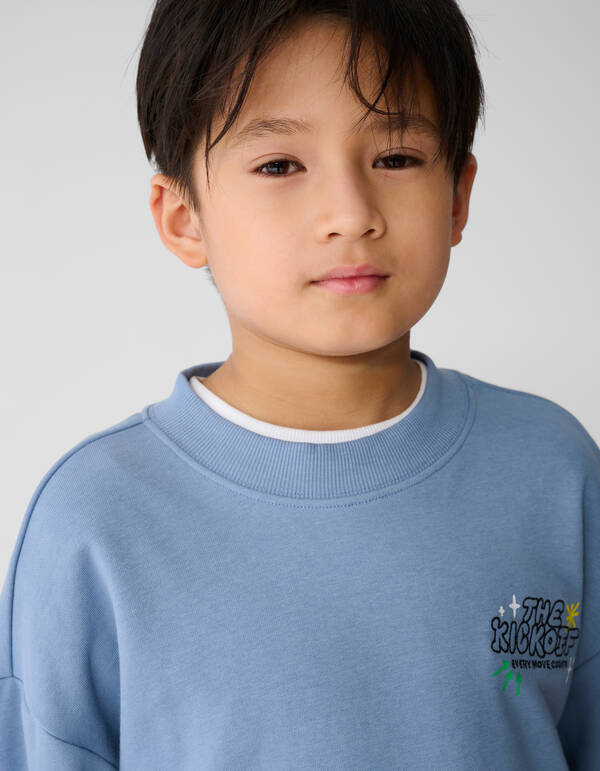 Kick Off Artwork Sweatshirt Hellblau SHOEBY BOYS