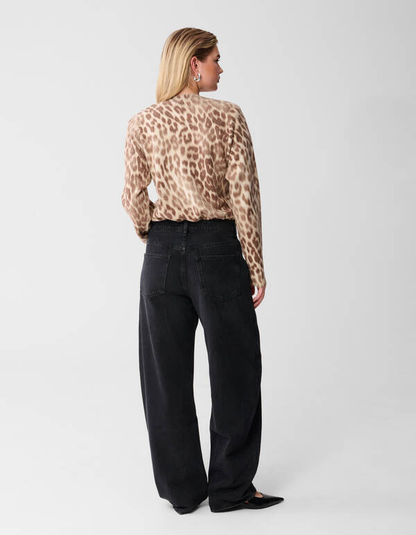 Leopard Artwork Strickpullover Sand SHOEBY WOMEN