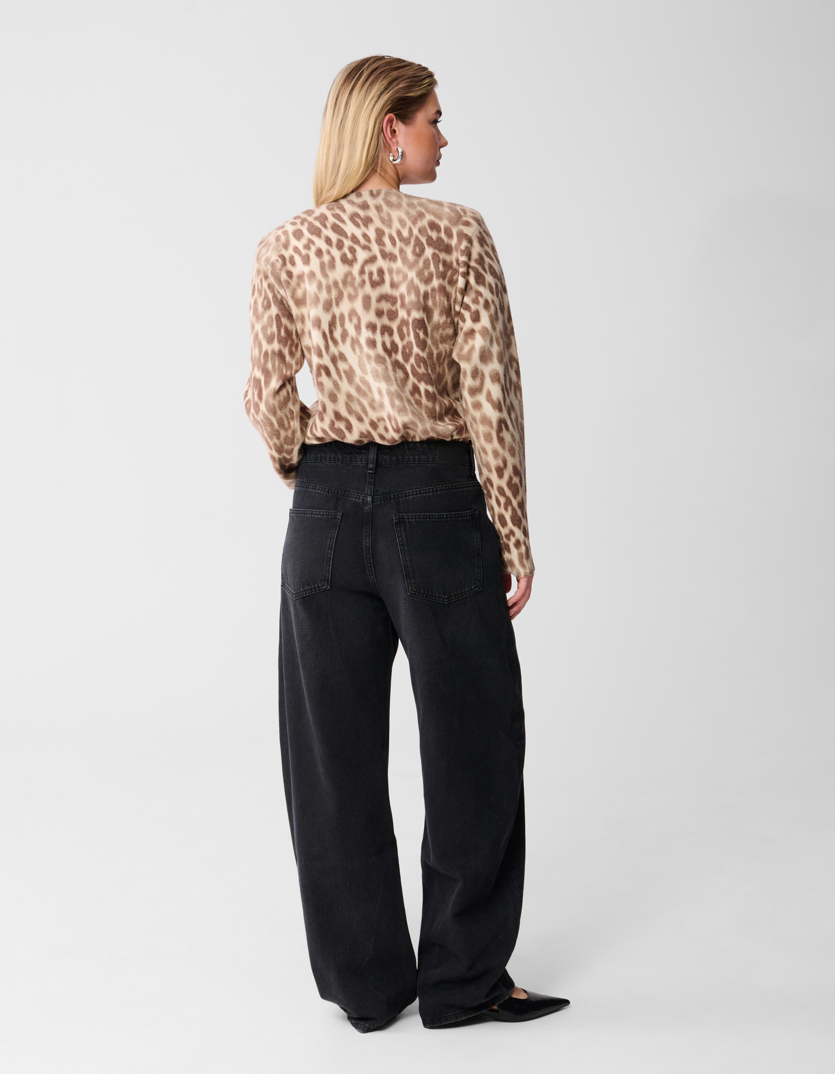 Leopard Artwork Strickpullover Sand SHOEBY WOMEN