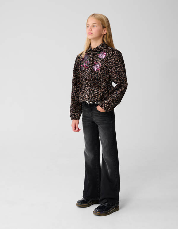 Flared Fit Jeans Schwarz SHOEBY GIRLS