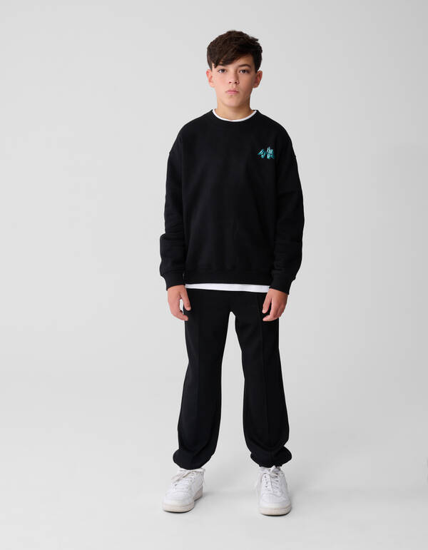 Fancy Wide Leg Hose Schwarz SHOEBY BOYS