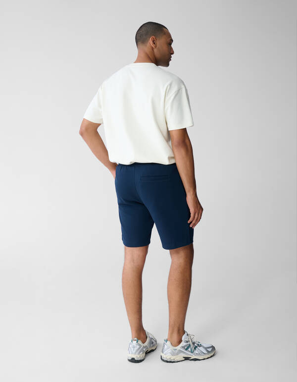 Piqu&eacute; Logo Shorts Blau SHOEBY MEN