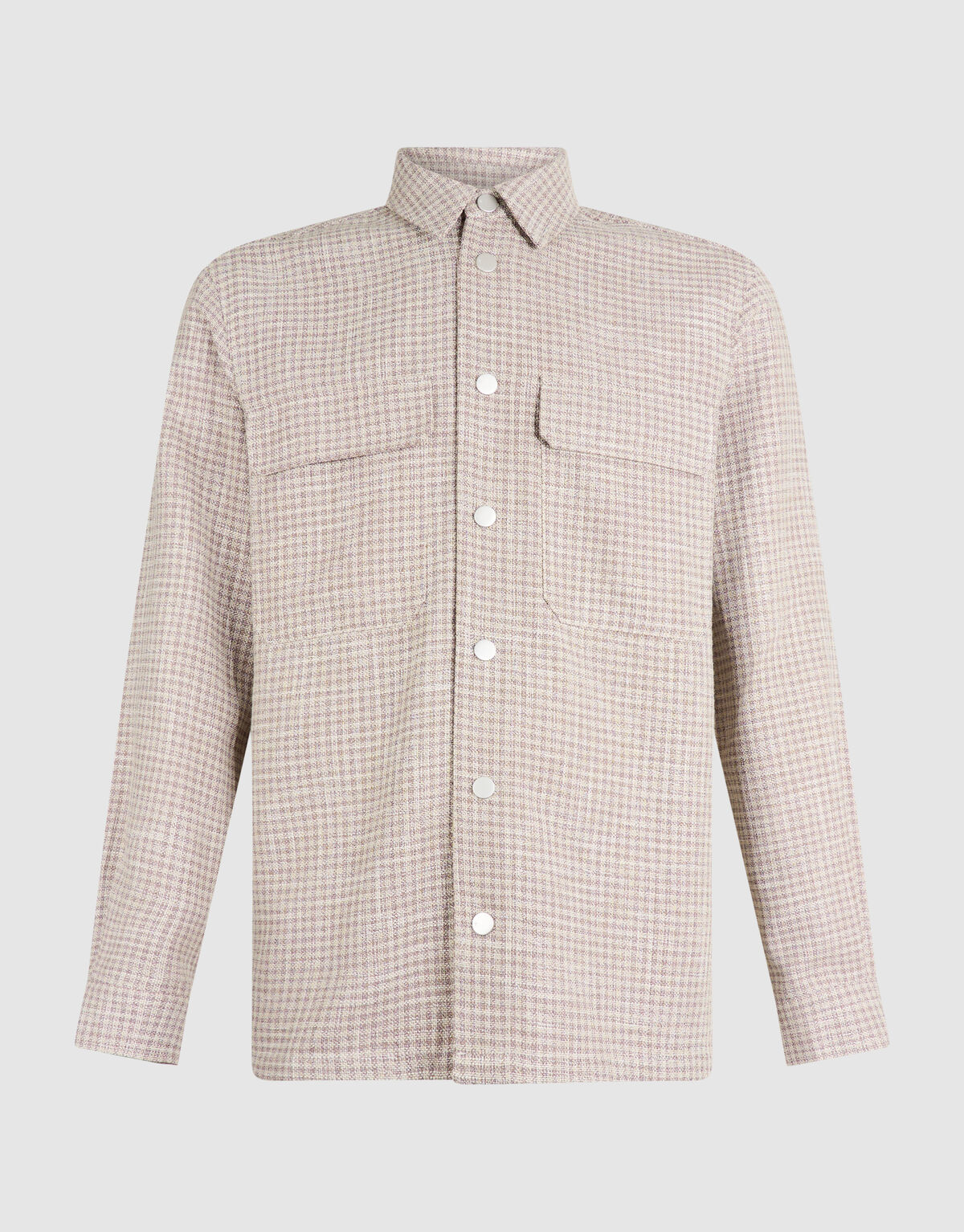 Melange Check Overshirt Sand SHOEBY MEN