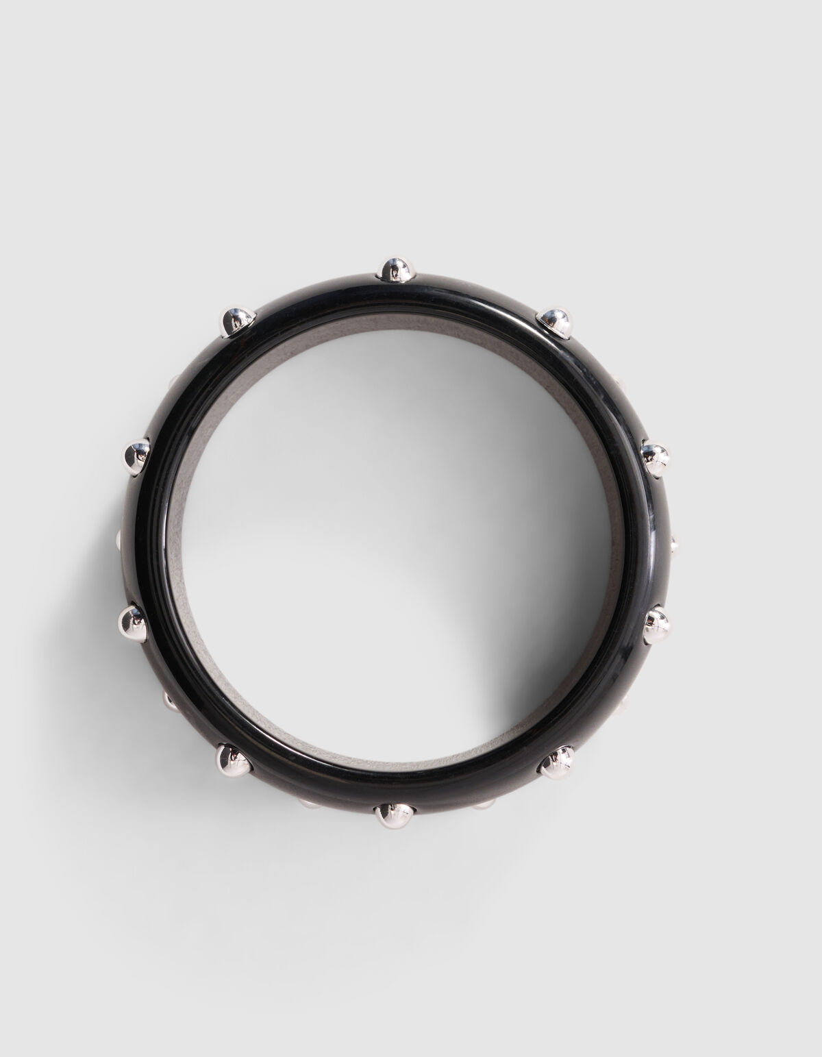 Gro&szlig;er Armreif mit Nieten Schwarz SHOEBY ACCESSOIRES