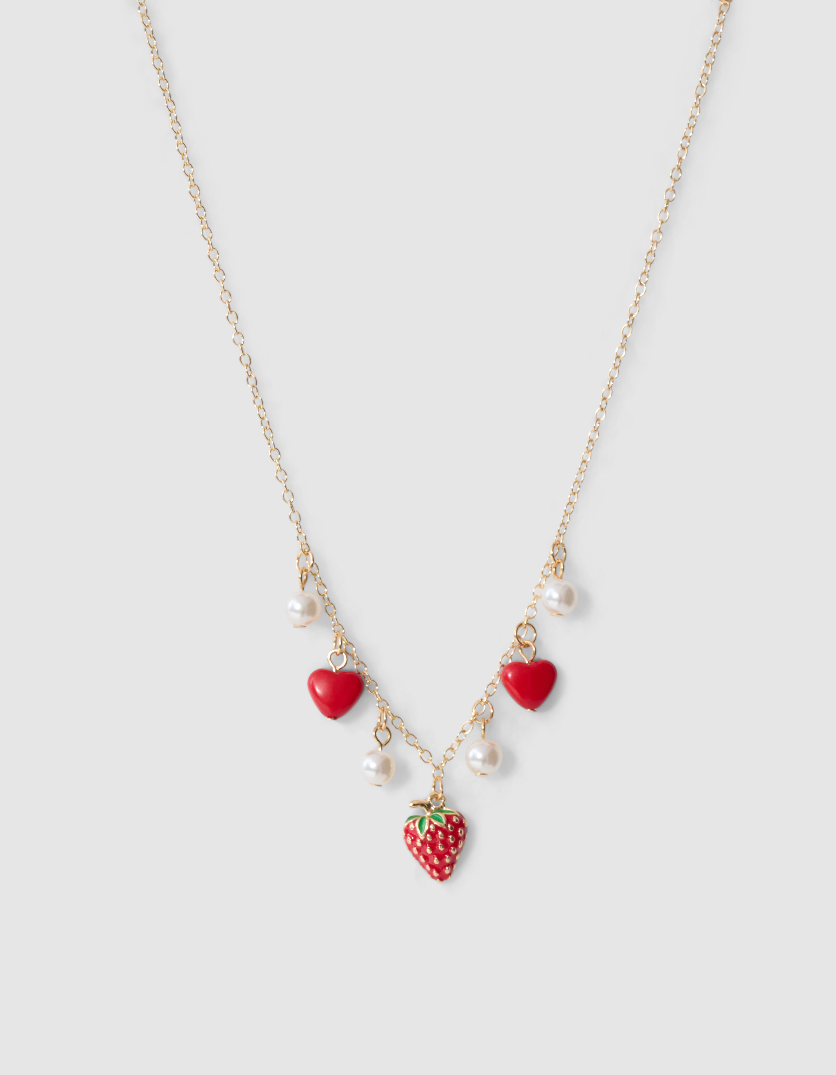 Strawberry Charm Halskette Gold SHOEBY ACCESSOIRES
