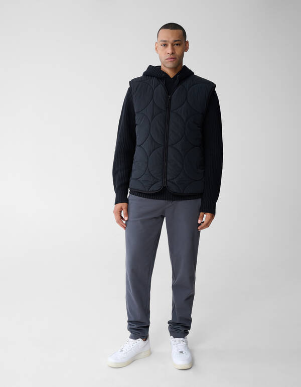Quilted Spark Logo Bodywarmer Schwarz SHOEBY MEN