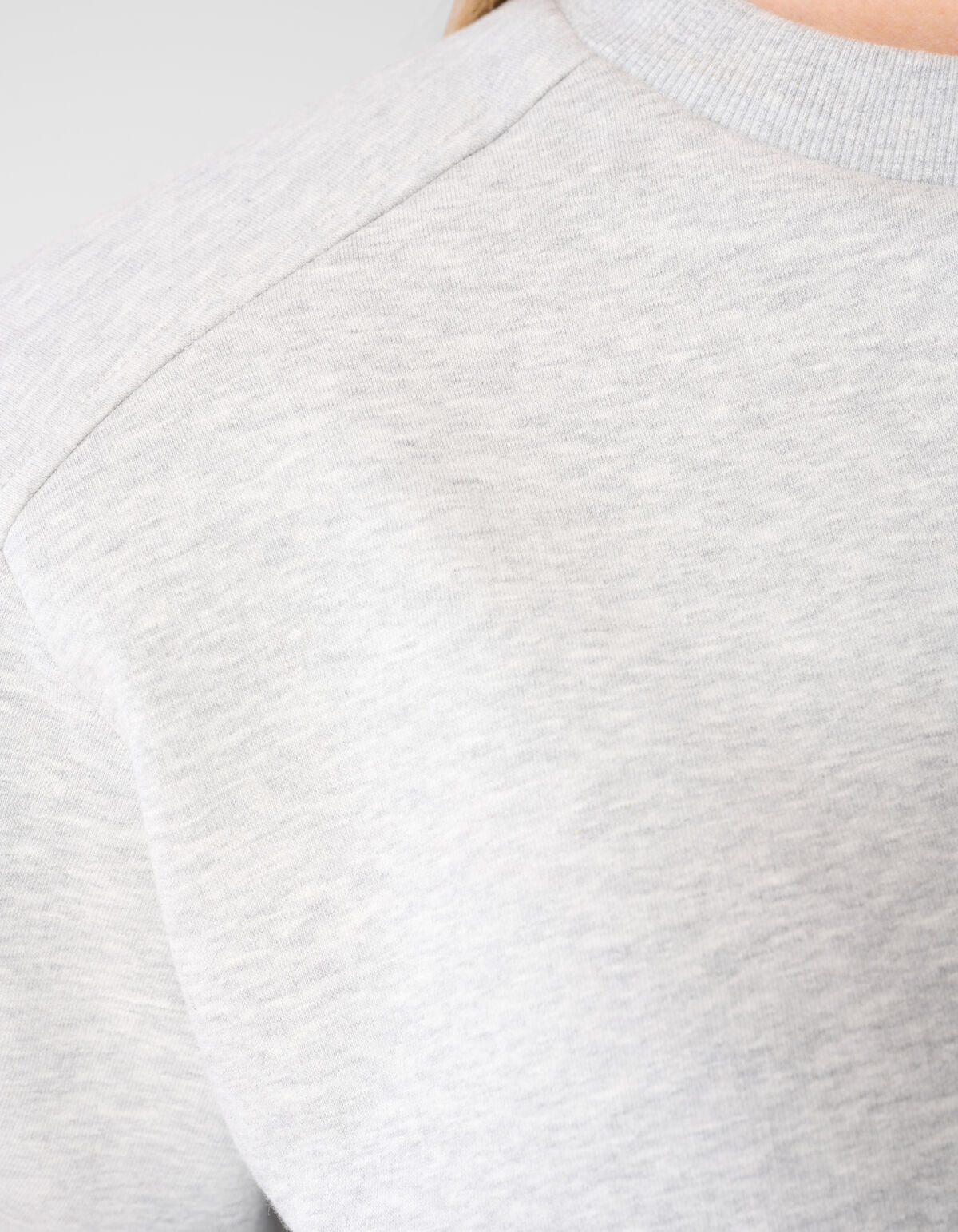 &Uuml;bergro&szlig;es Sweatshirt T-Shirt Hellgrau SHOEBY WOMEN