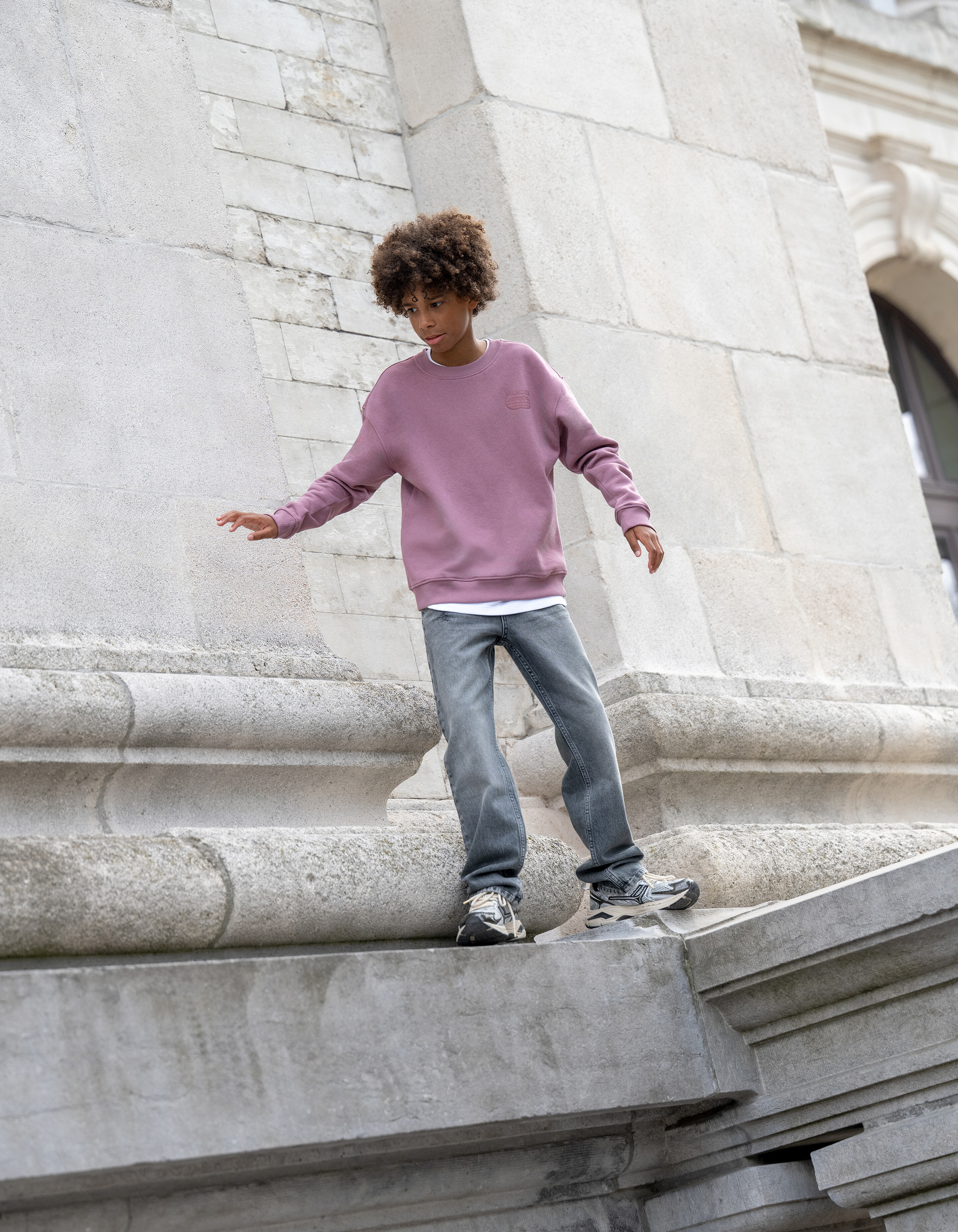 Straight Fit Jeans Grau SHOEBY BOYS