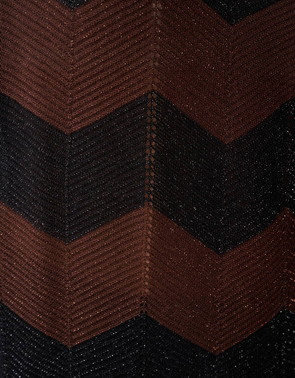 Glitzerstreifen-Fledermauspullover Braun/Schwarz SHOEBY WOMEN