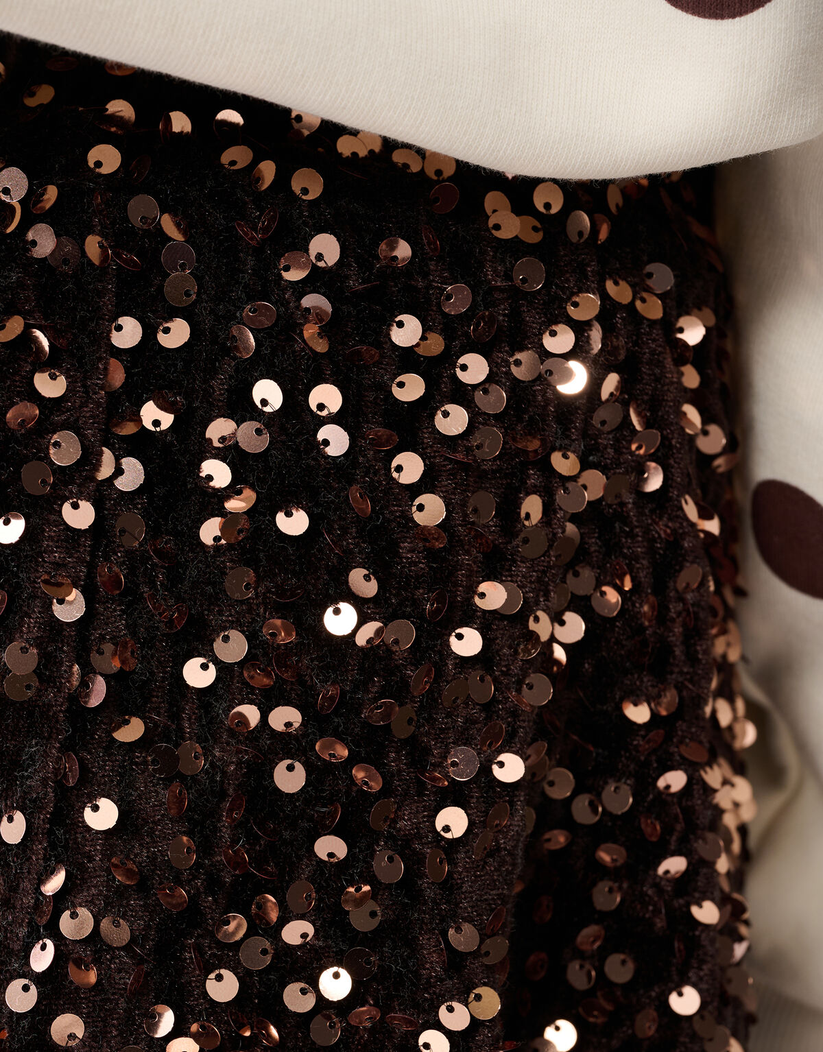 Pailletten-Minirock Braun SHOEBY GIRLS