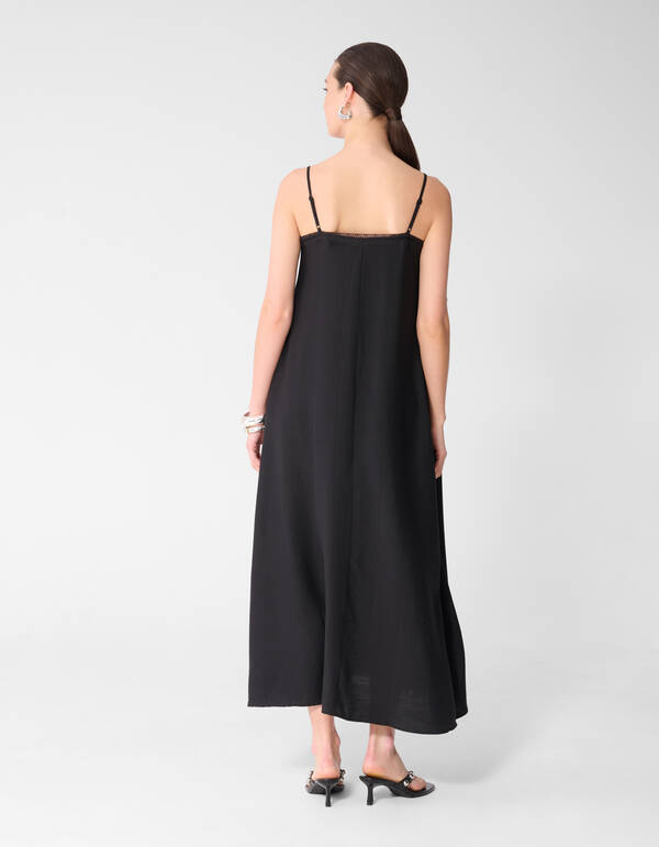 Maxikleid aus Spitze Schwarz SHOEBY WOMEN