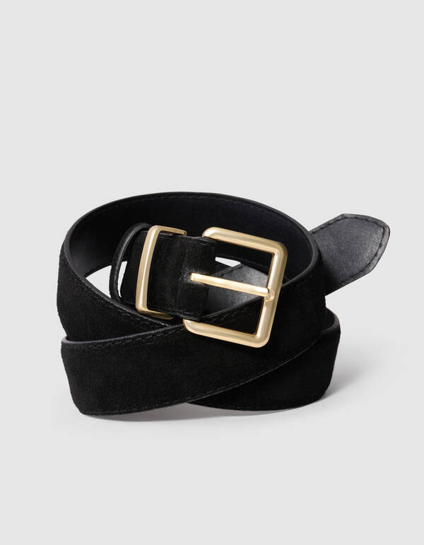 Wildleder-G&uuml;rtel Schwarz Von Lonneke SHOEBY ACCESSOIRES