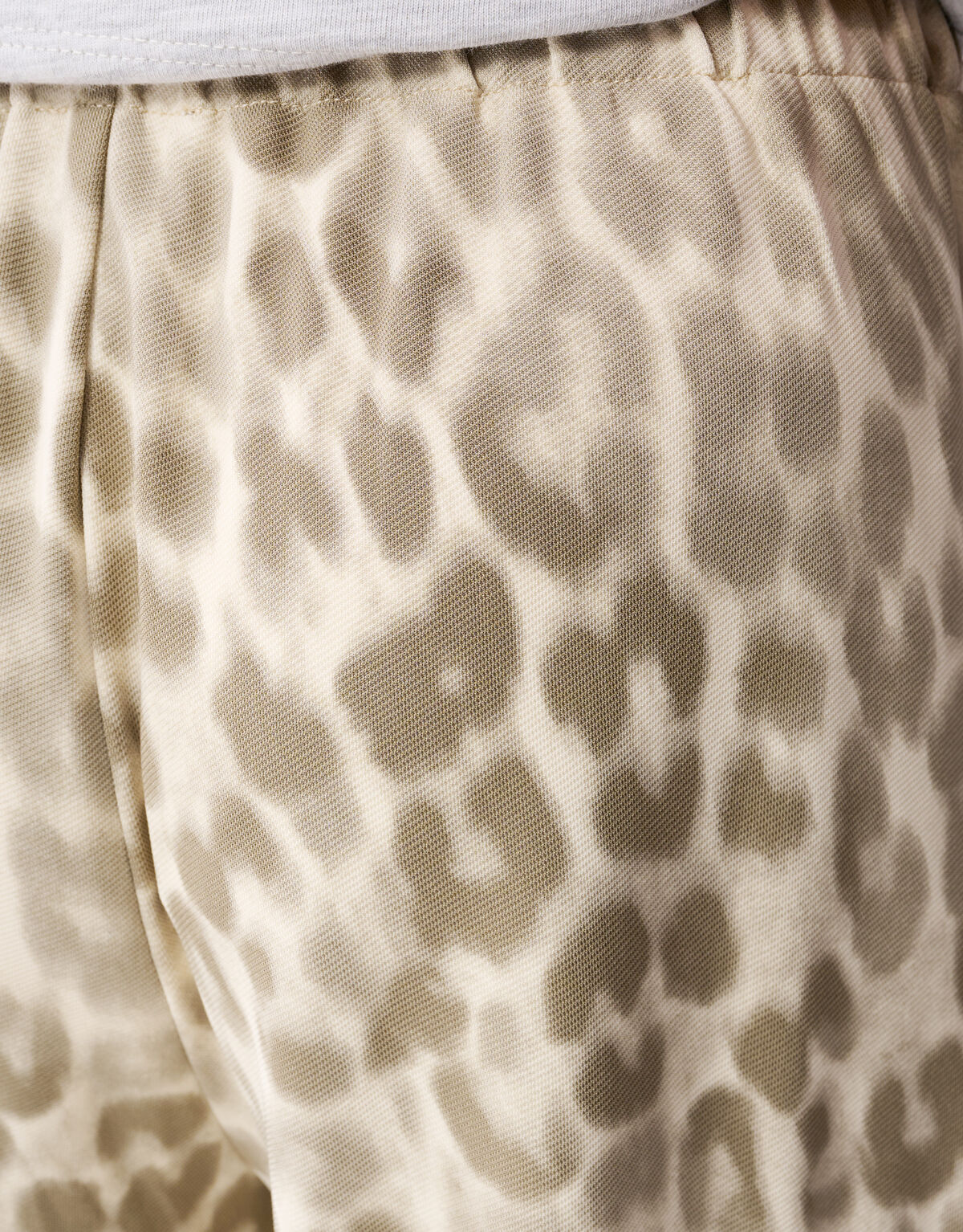 Cargo Leopard Weitbein Hose Hellbraun SHOEBY GIRLS