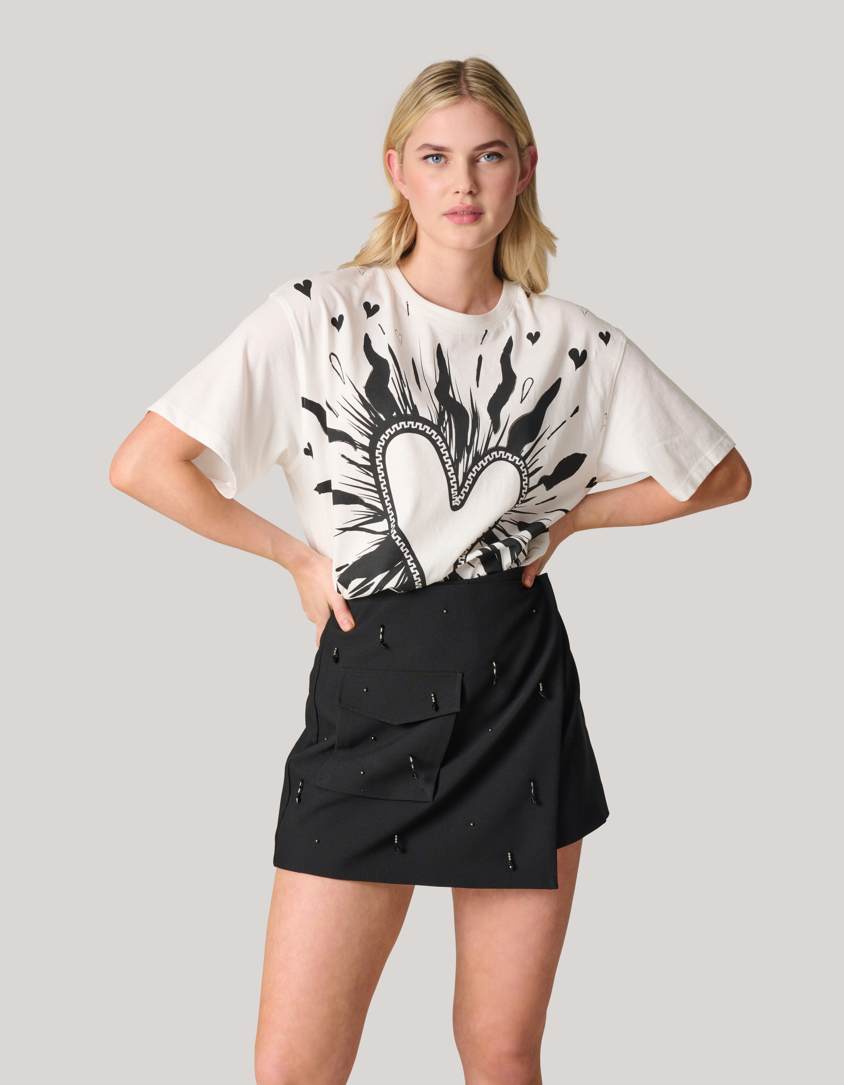 Kunstwerk T-shirt Wit SHOEBY WOMEN