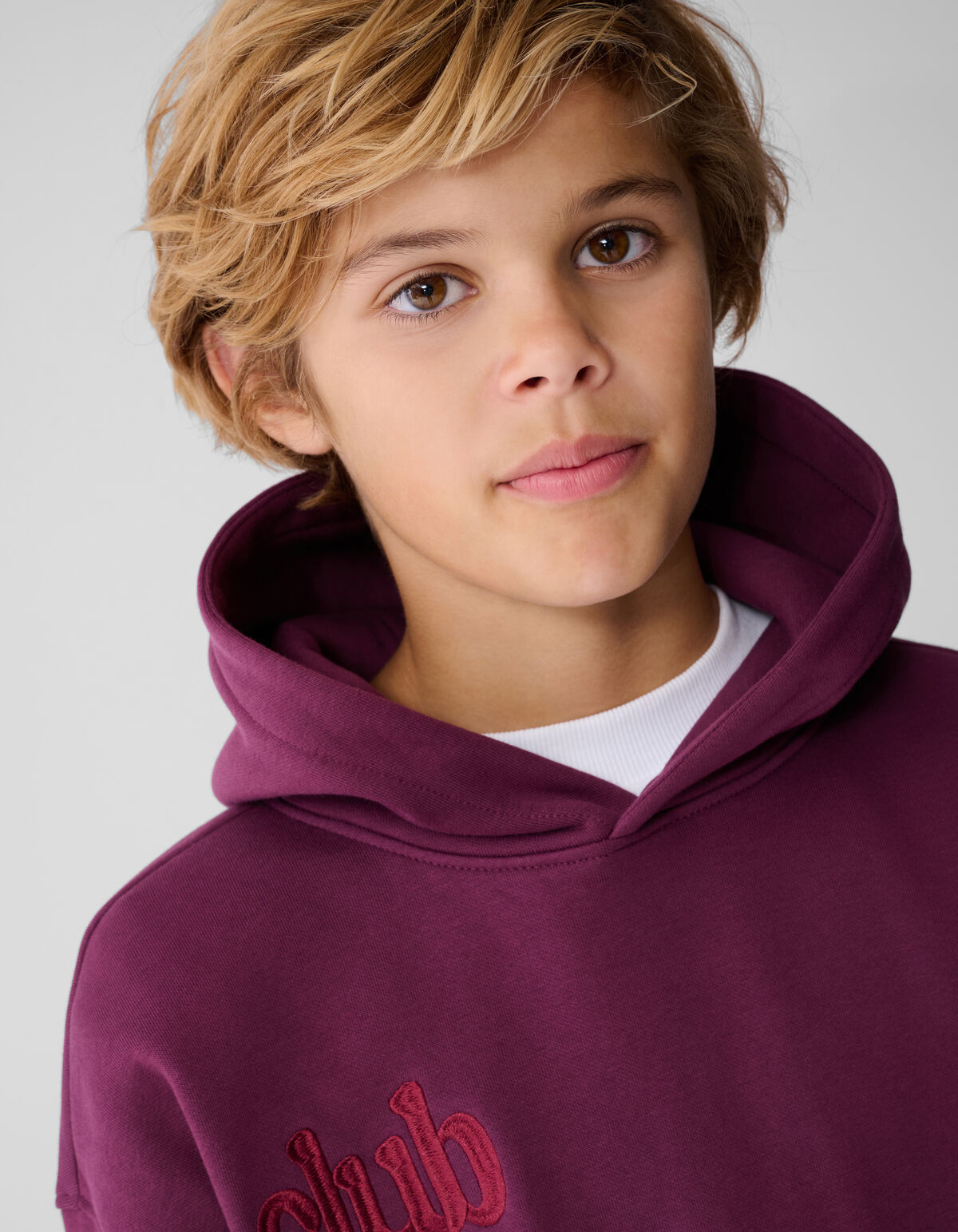Club Stickerei Hoodie Dunkelrot SHOEBY BOYS